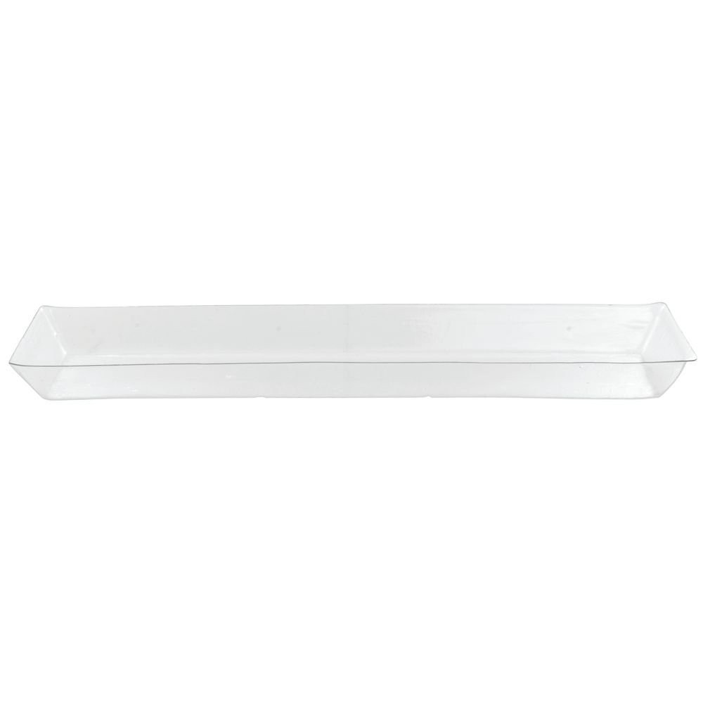 HUBERT Basket Liner Rectangular Clear PETG Plastic- 24"L x 8"W x 2"H