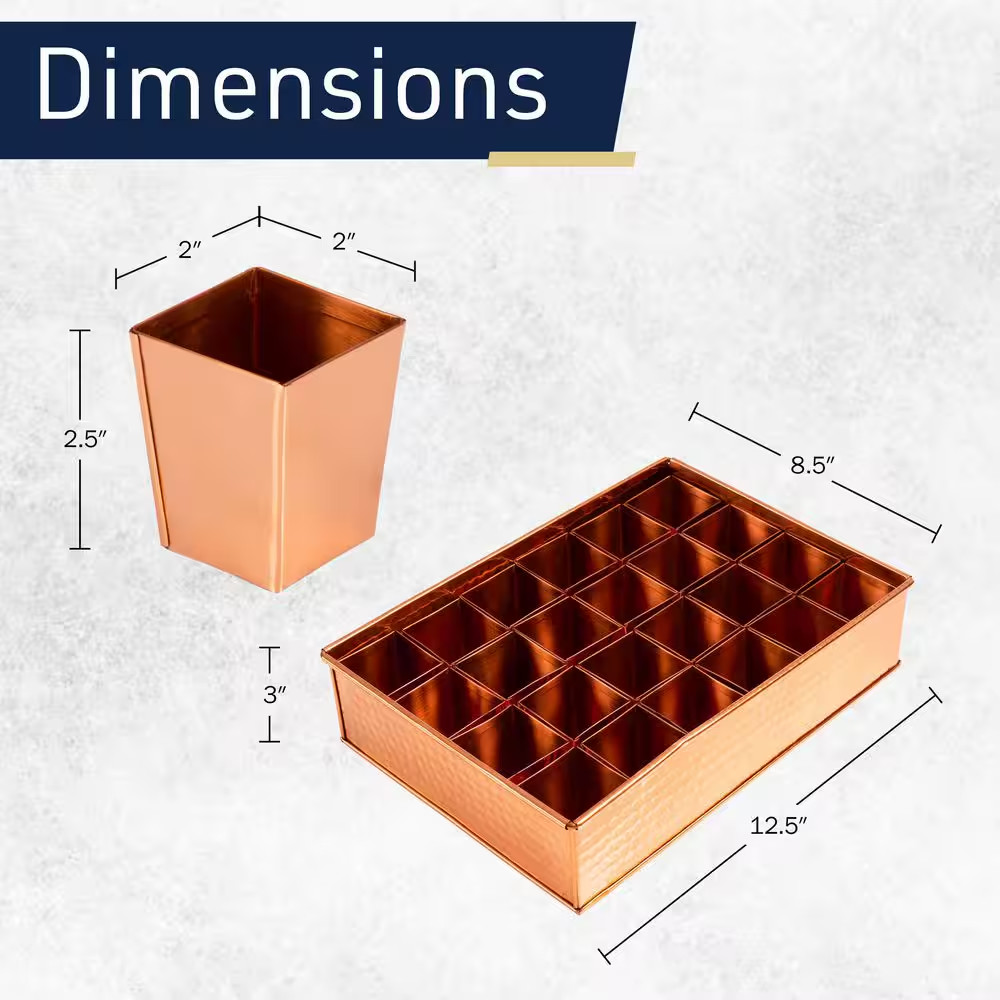 Copper Metal Seed Starter Tray