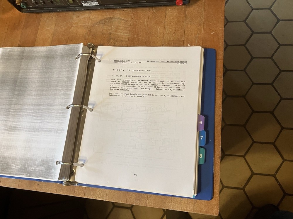 Amber Electro 5500 Audio Programmable Distortion & Noise THD Measurement System