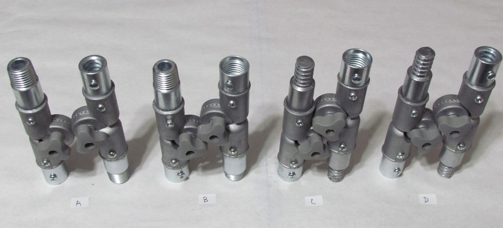 Extension  Pole Angle Adapters - Ultimate 4 pc set.   All metal.  X7