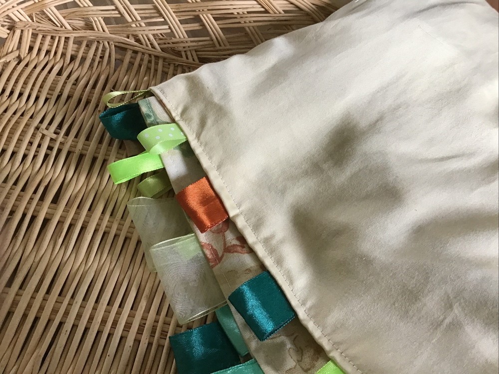 Large Handmade Blanket Taggie Blanket - Patchwork Greens