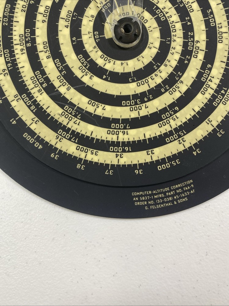 Original WWII Type AN 5837-1 Altitude Correction Computer