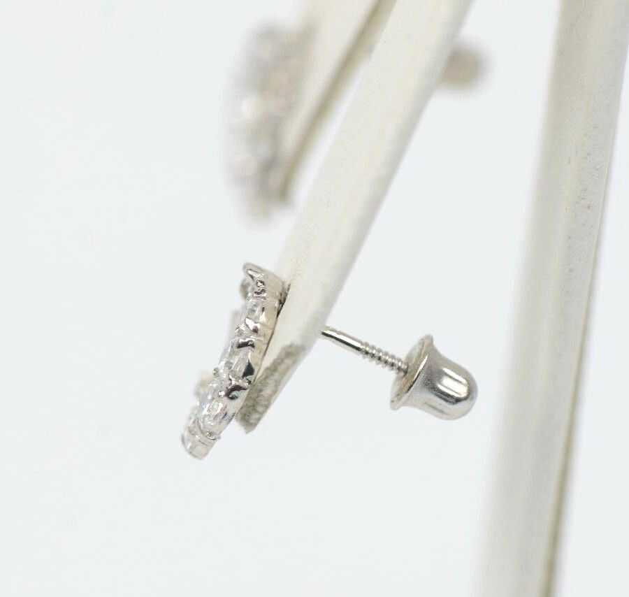 14k Yellow or White Gold Moon & Star Stud Earrings