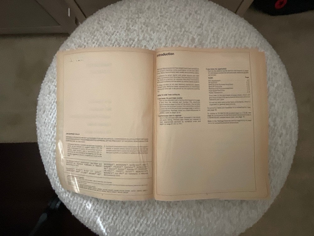 1982 National Semiconductor Transistor Databook NPN PNP JFET Vintage Reference