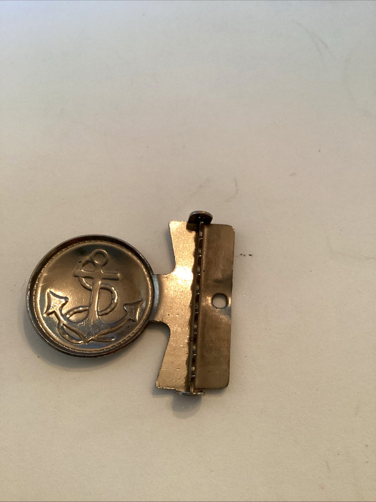 Solid Brass Anchor Lapel Snap On