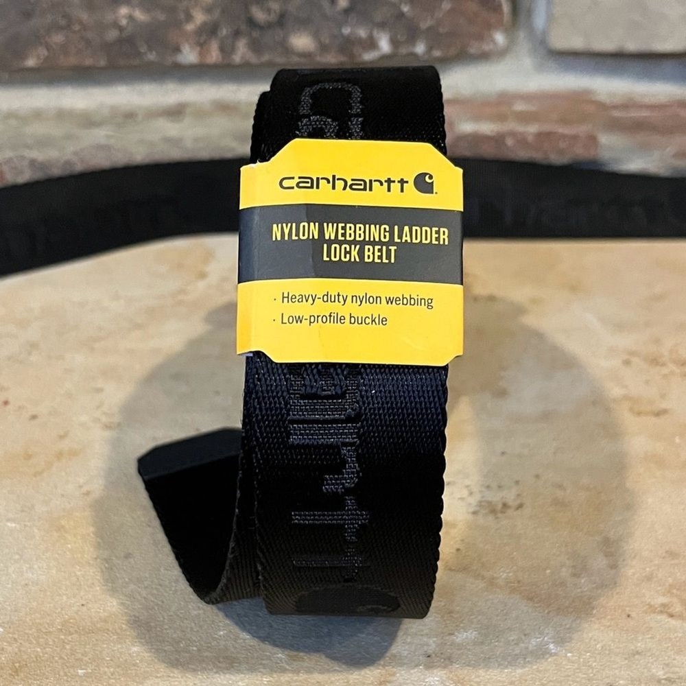 Carhartt Heavy Duty Black Nylon Webbing Ladder Lock Belt