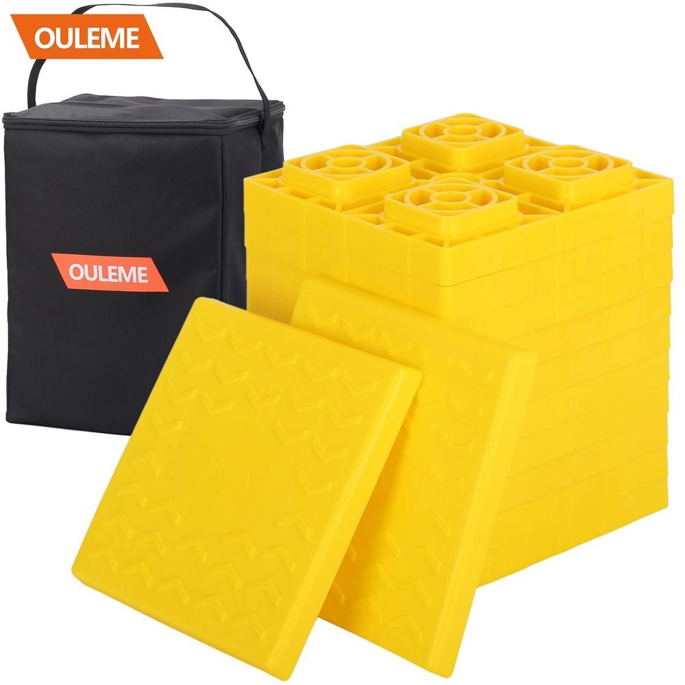 OULEME 12Pk RV Leveling Blocks, Stackable Jack Blocks for Camper Travel Trailer