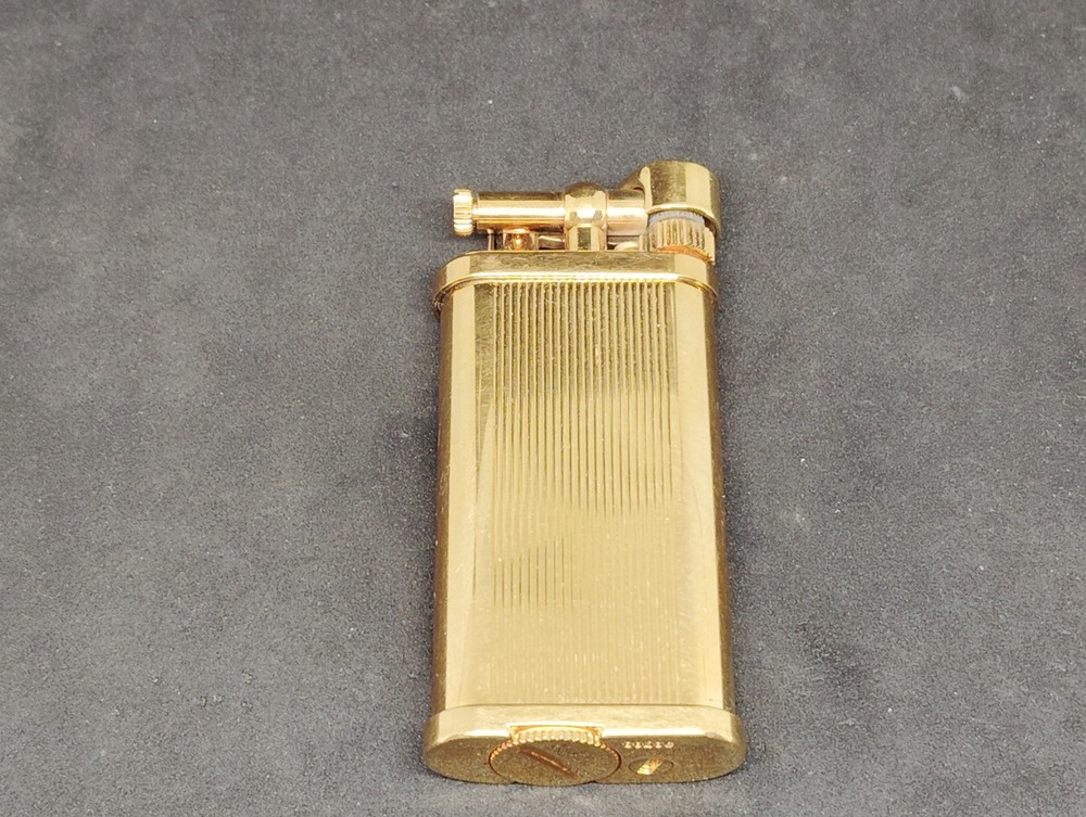 Vintage Dunhill Unique Hammer gas lighter Gold Working Condition