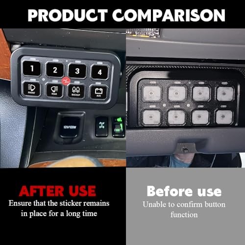 120PCS Switch Panel Sticker, Car Panel Decal, Waterproof Rocker Toggle Switch