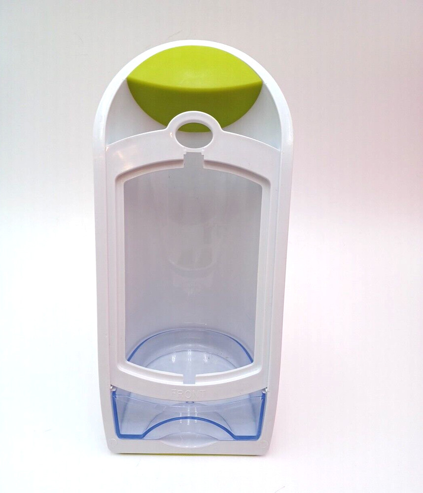 Green White Handheld Cheese Grater with 2 Interchangeable Blades Container