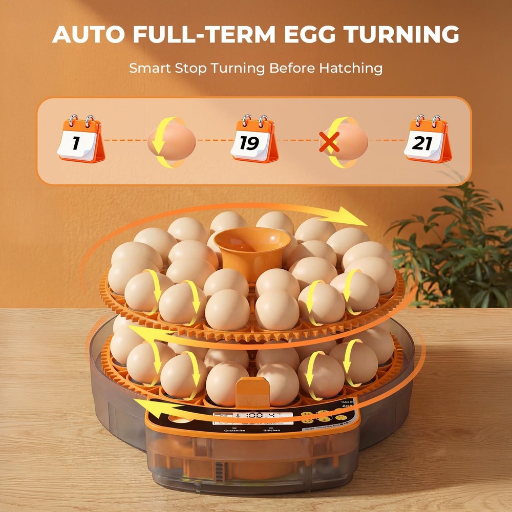Automatic 48 Egg Chicken Broody Hen Smart Incubator with Fan Temperature