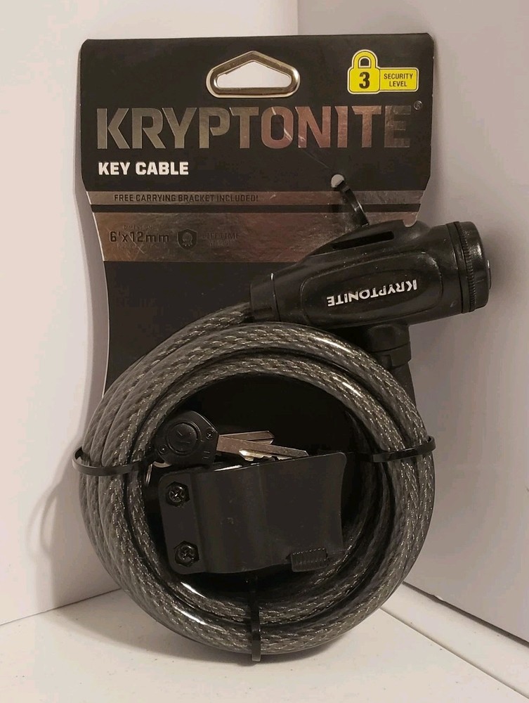 Kryptonite CABLE LOCK 6'x12mm Key New