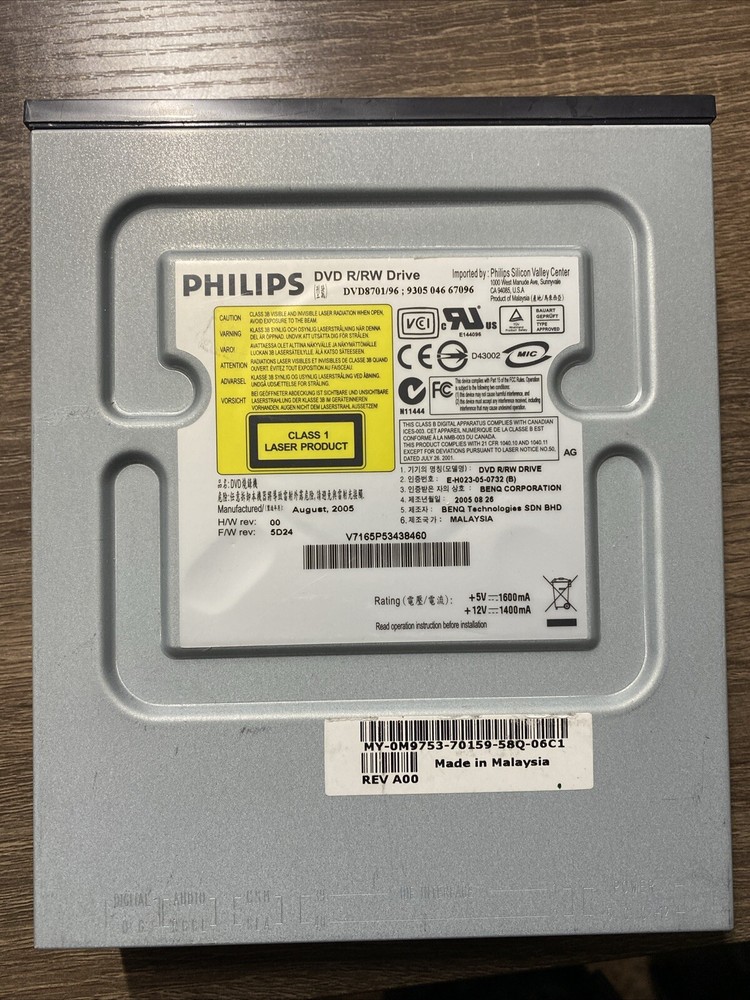 Phillips DVD R/RW Drive For Computer. Dvd8701/96.