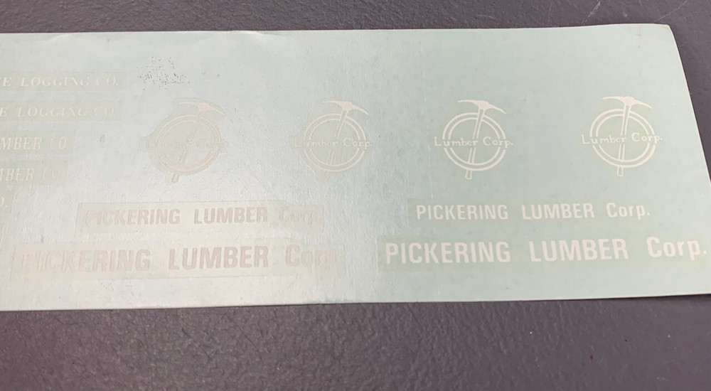 6X O Scale Micro-Scale / Custom NorthWest Short Line Logging R.R. Decals O2903