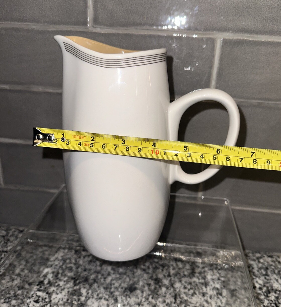 FRANCISCAN PITCHER, FAN TAN WHITESTONE