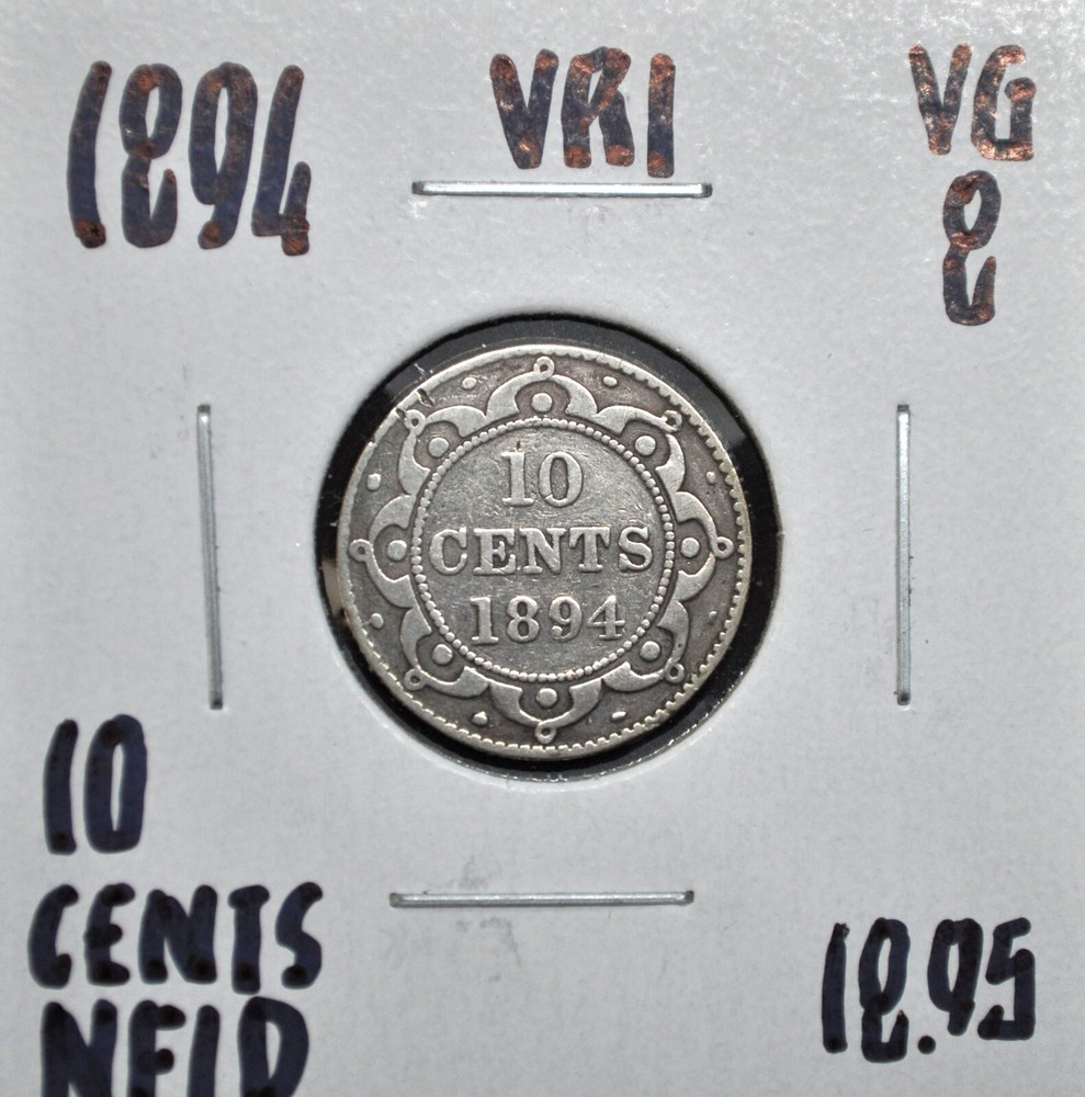 1894 Newfoundland 10 cents