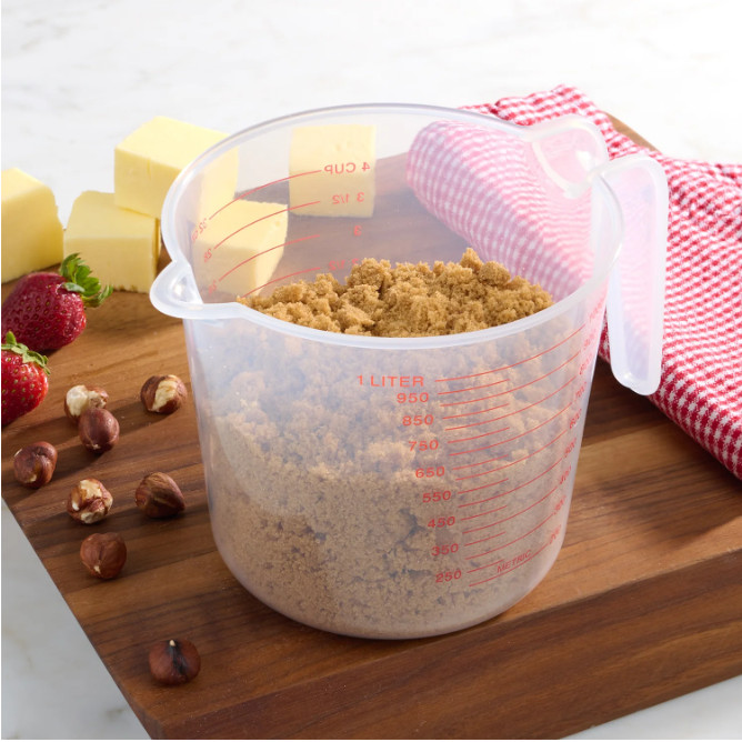 Mainstays 4 Cup PP Plastic Measuring Cup, 32 oz, Clear