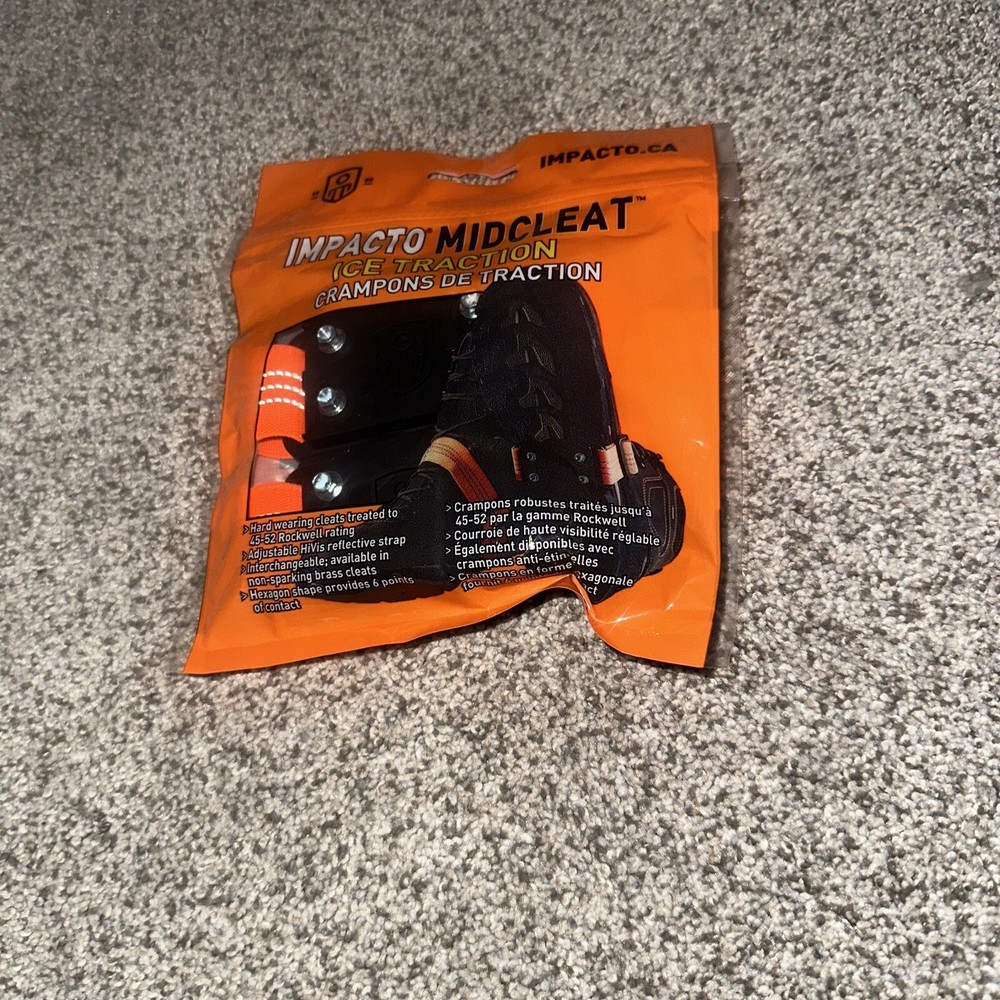 Impacto Midcleat-100-00 Ice Cleats,Mid-Sole Coverage,Pull On,Pr