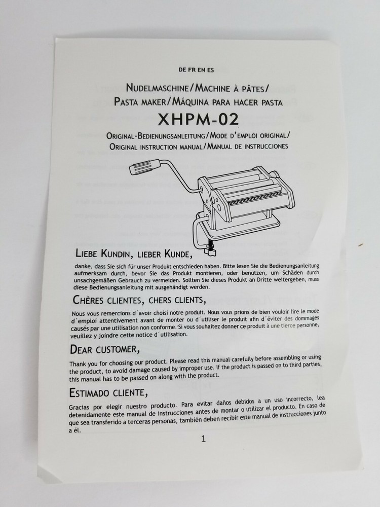 Pasta Maker Roller Spaghetti Machine Fresh Noodle Making Fettuccini