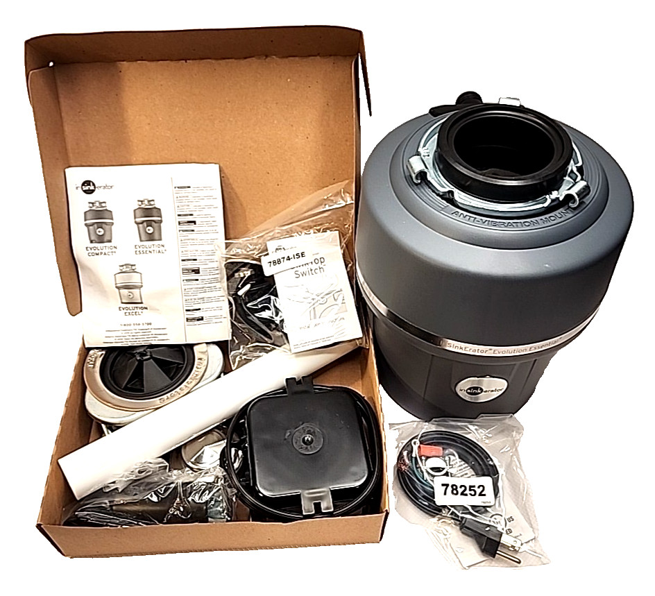 InSinkErator Essential XTR Garbage Disposal Evolution 3/4 HP Continuous Feed NEW