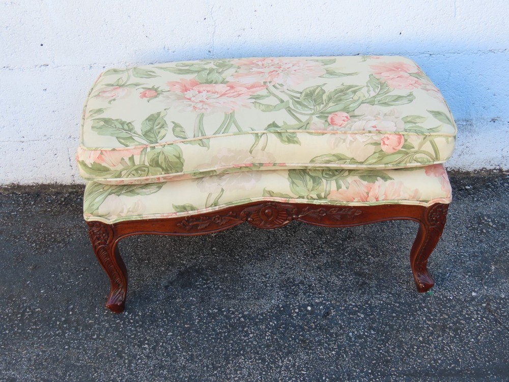French Carved Large Stool Footstool Ottoman 6308