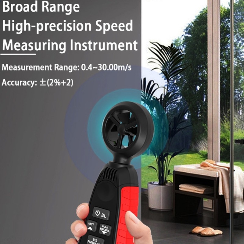 Professional Handheld Anemometer LCD Strong Design Wind Measurement Tool