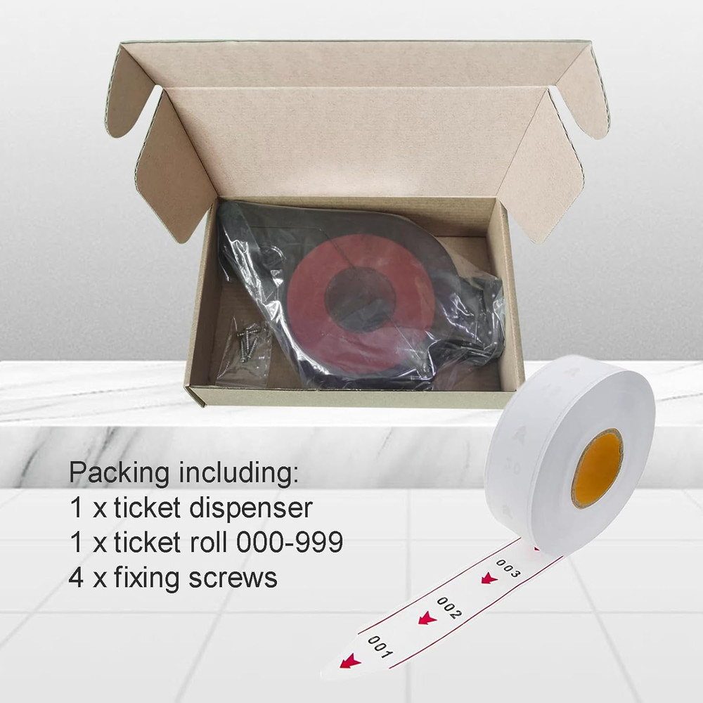 Number Ticket Dispenser Take a Number System with 1 Roll 3 Digit Queue