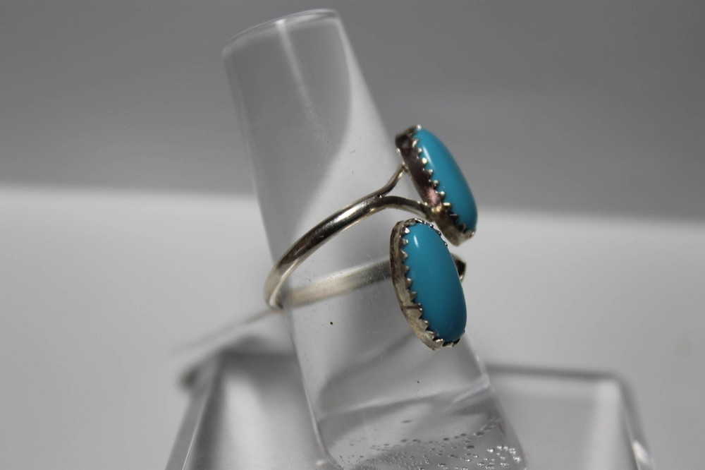 Turquoise and Sterling Silver Adjustable Ring