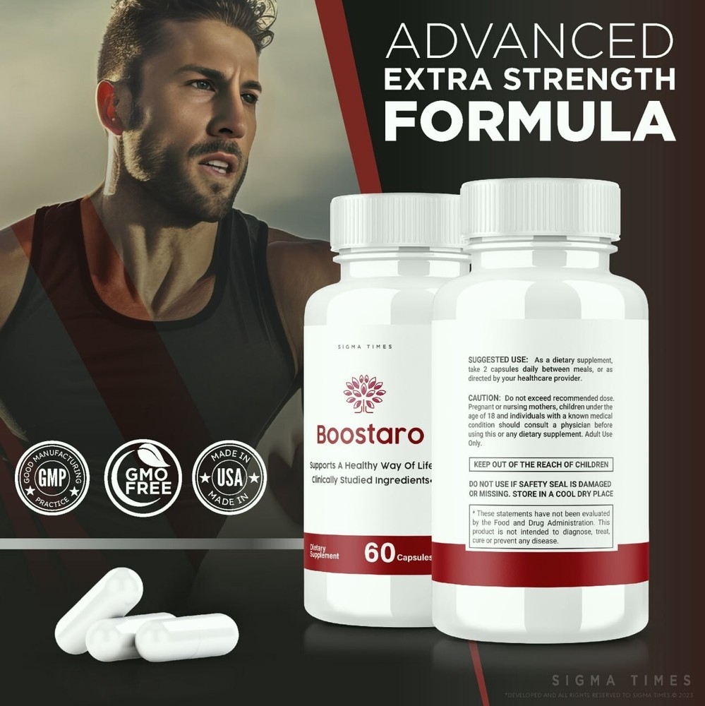 (3 Pack) Boostaro, Boostaro Male Capsules, Boostaro Supplement
