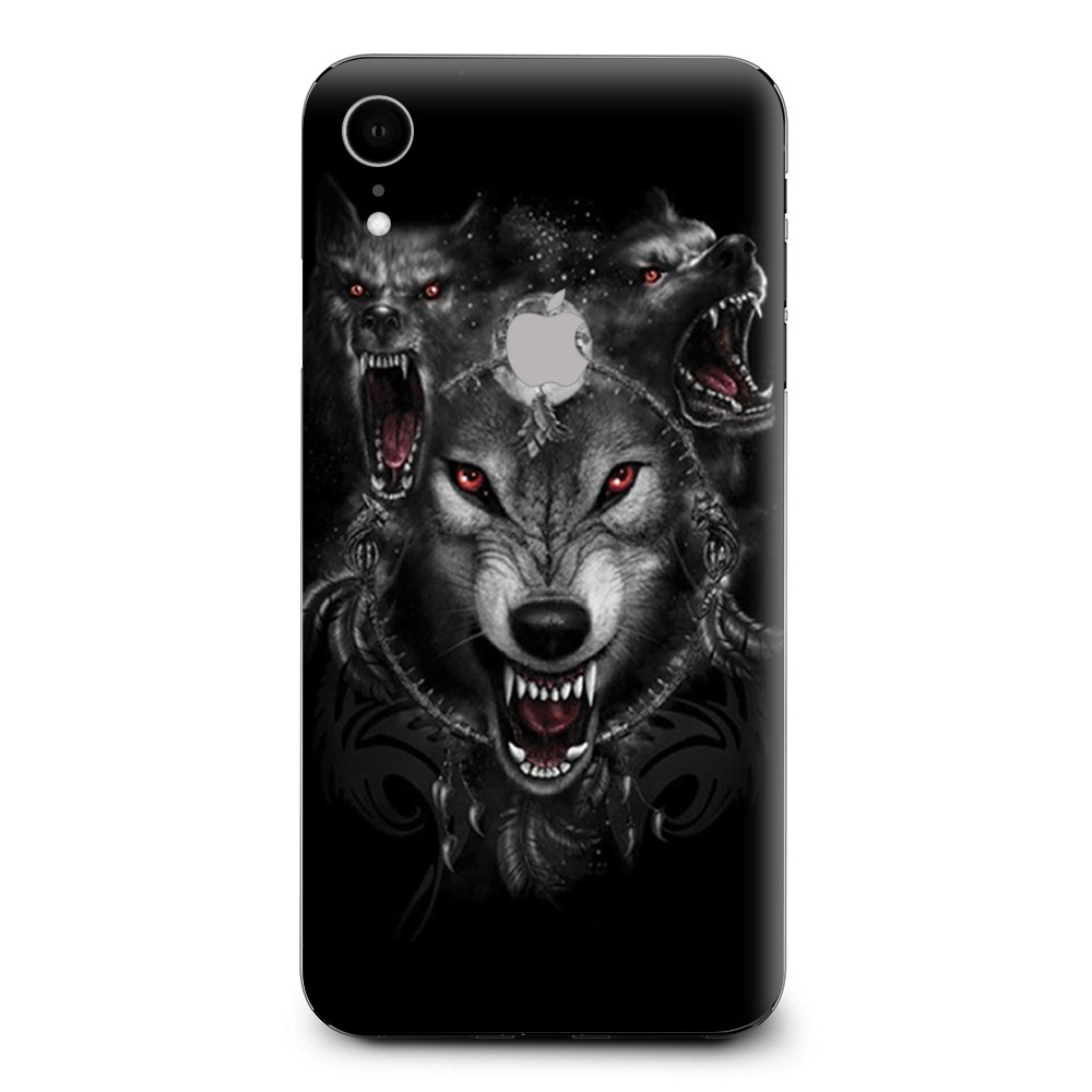 Skins Decal Wrap for Apple iPhone XR - Angry Wolves Pack Howling