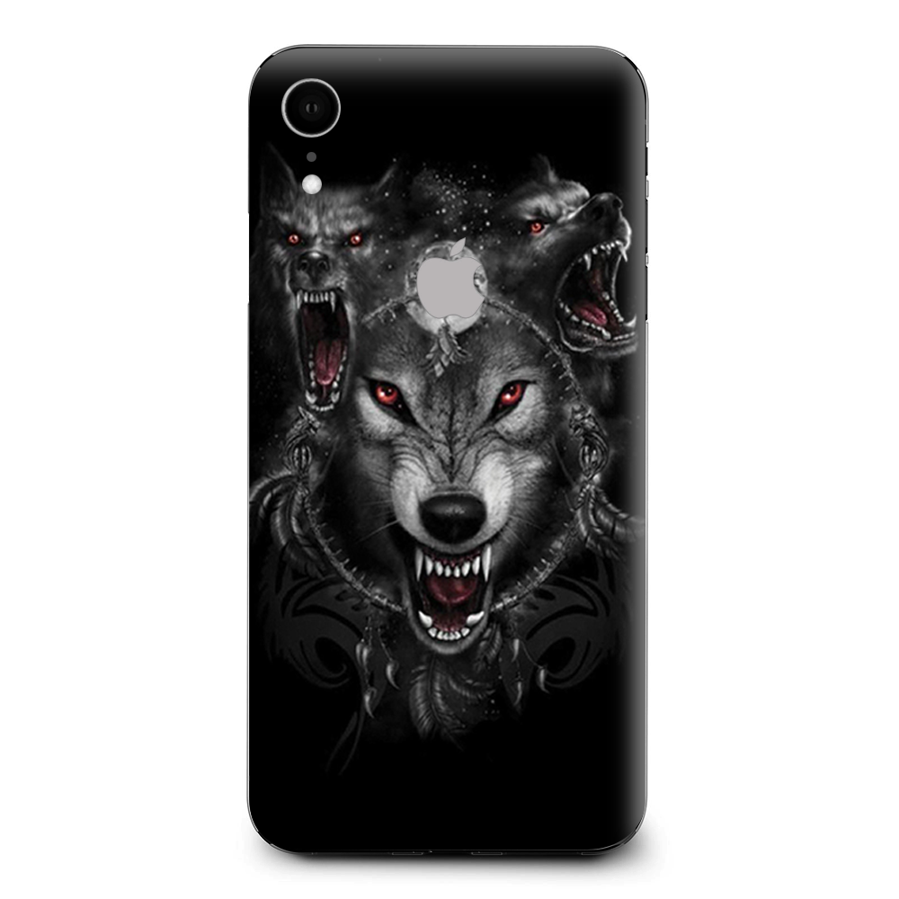 Skins Decal Wrap for Apple iPhone XR - Angry Wolves Pack Howling