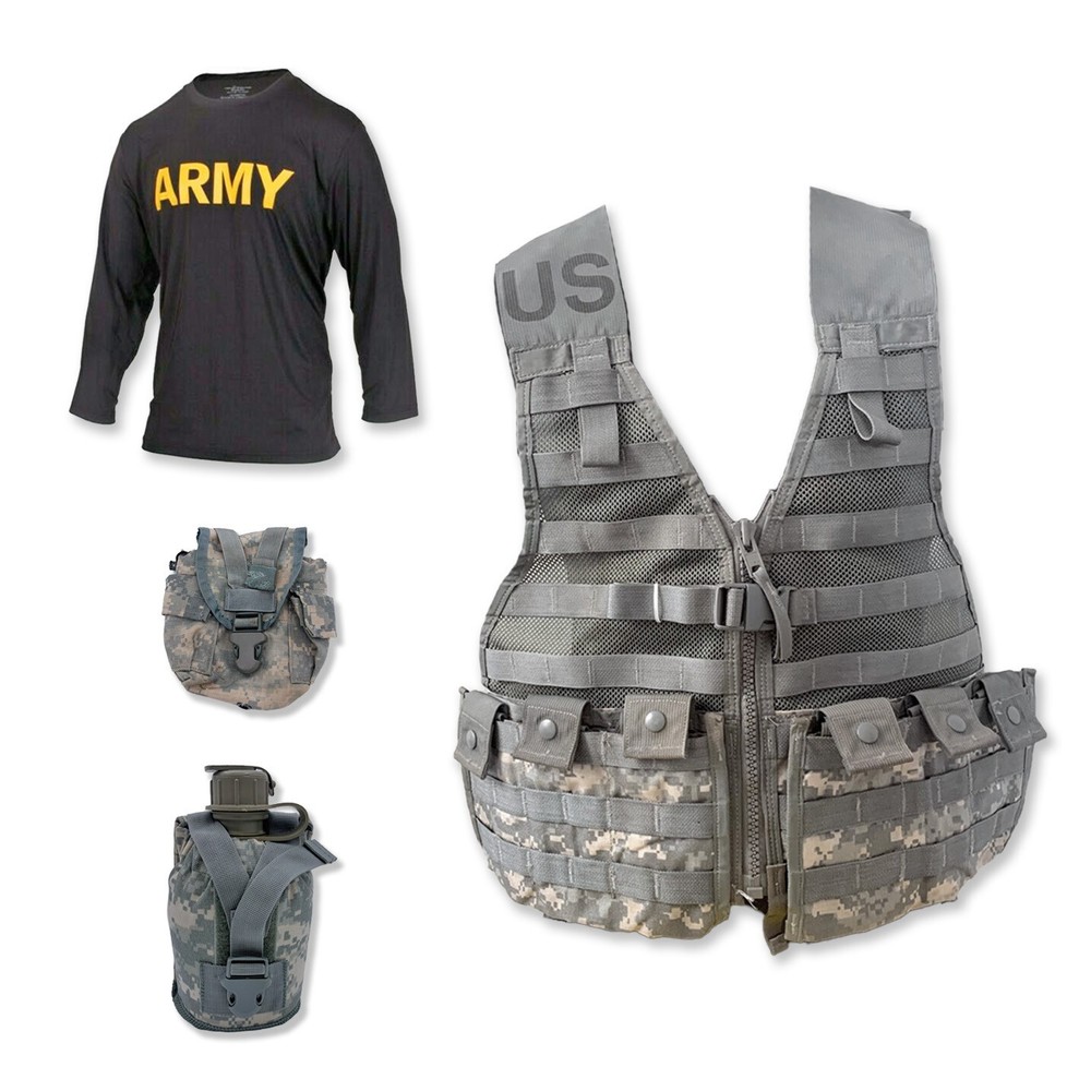 US Army Fighting Load Carrier with Pouches & Shirt Bundle