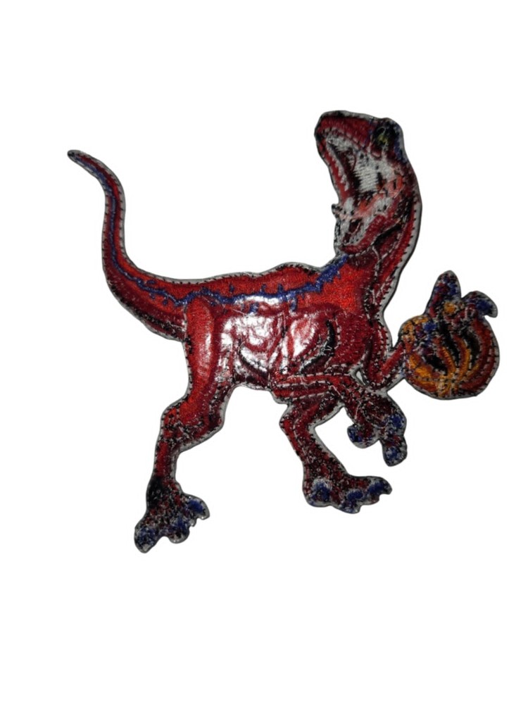 Velociraptor EMBROIDERED PATCH, approx. 4"x4"