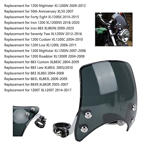 Motorcycle Windshield Headlight Fairing 180° Adjustable Wind Deflector for
