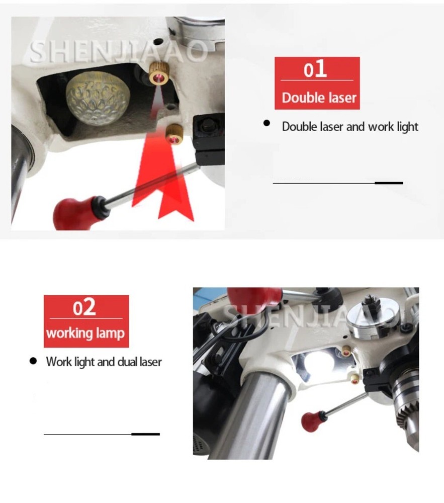 Laser Table Drill Multifunctional Home Use Stepless Speed Control Drill