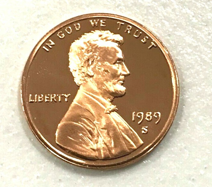 1989 P D S LINCOLN CENT GEM CHERRY RED  Unc  + PROOF (3 Coins)