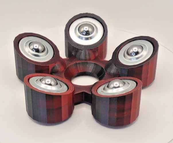 Bowling Ball Spinner Cup - Red and Black