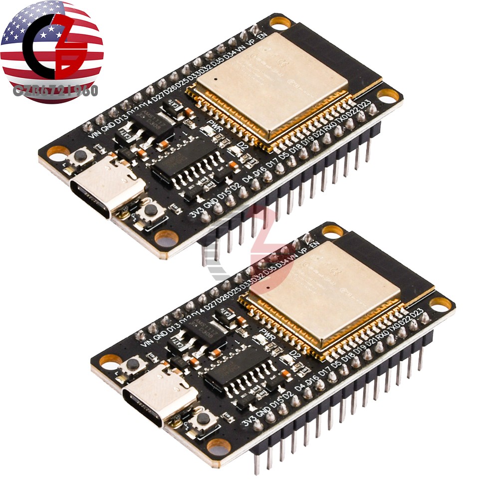 2PCS ESP32 Module Type C CH340C Development Board Dual Core WiFi Bluetooth US