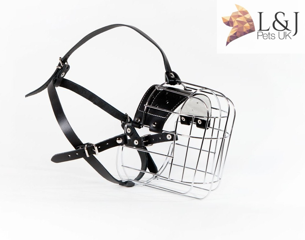 New Strong Metal Wire Basket Dog Muzzle Great Dane