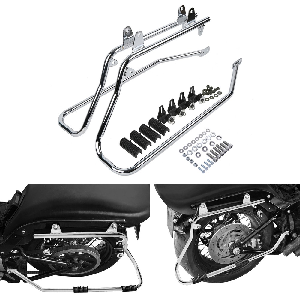 Saddlebag Saddle bag Conversion Brackets Set w/ Hardware For Harley Softail