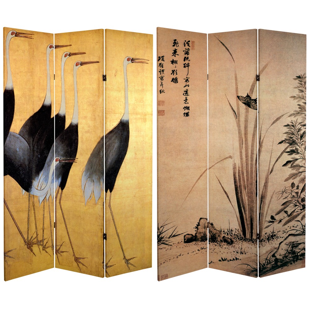 6 ft. Tall Double Sided Cranes Room Divider