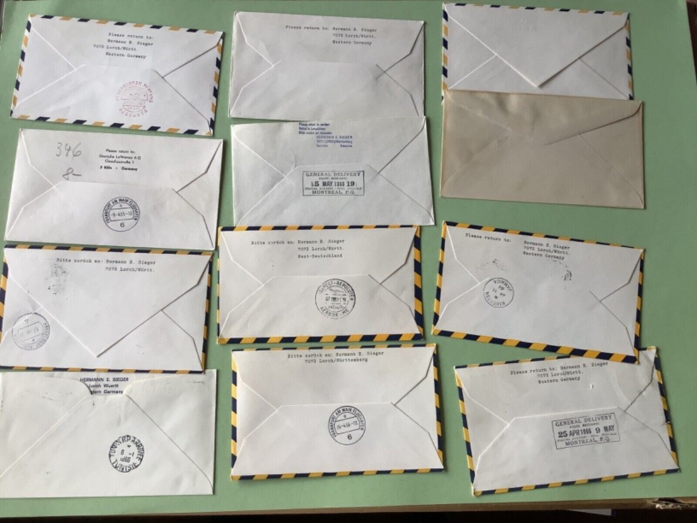 Airmail flight covers 12 mixed items RefA1634