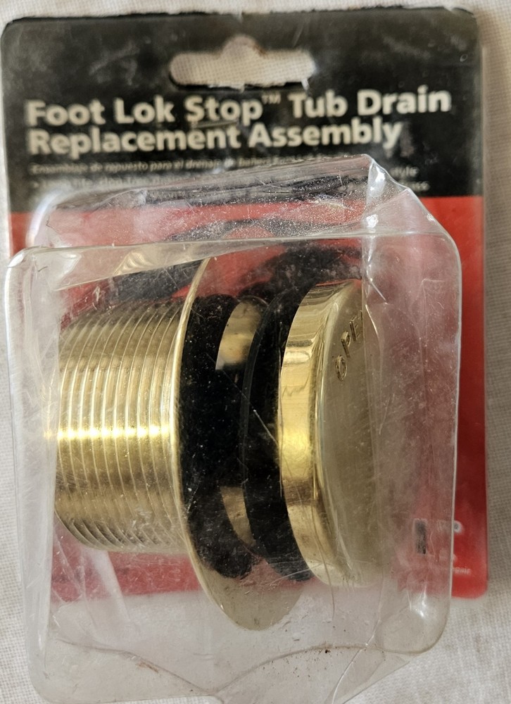 5/16 Threaded Shaft Foot Lok Stop Tub Drain Replacement Assembly