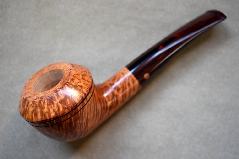 Moretti Pipe Rhodesian Freehand Cumberland Stem Hand Cut