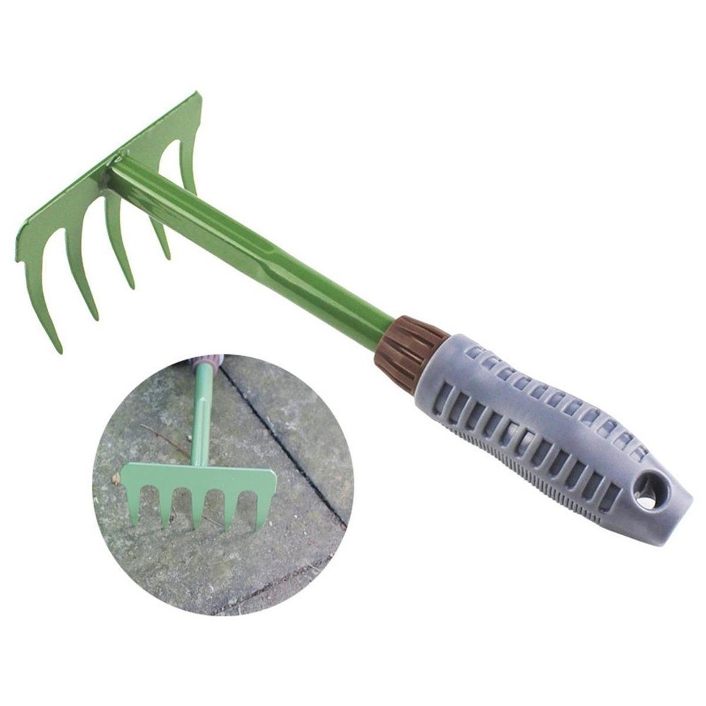 Leaf Rake Weeds Puller Weeds Pulling Tool 5 Teeths Portable Manual Garden Weeds