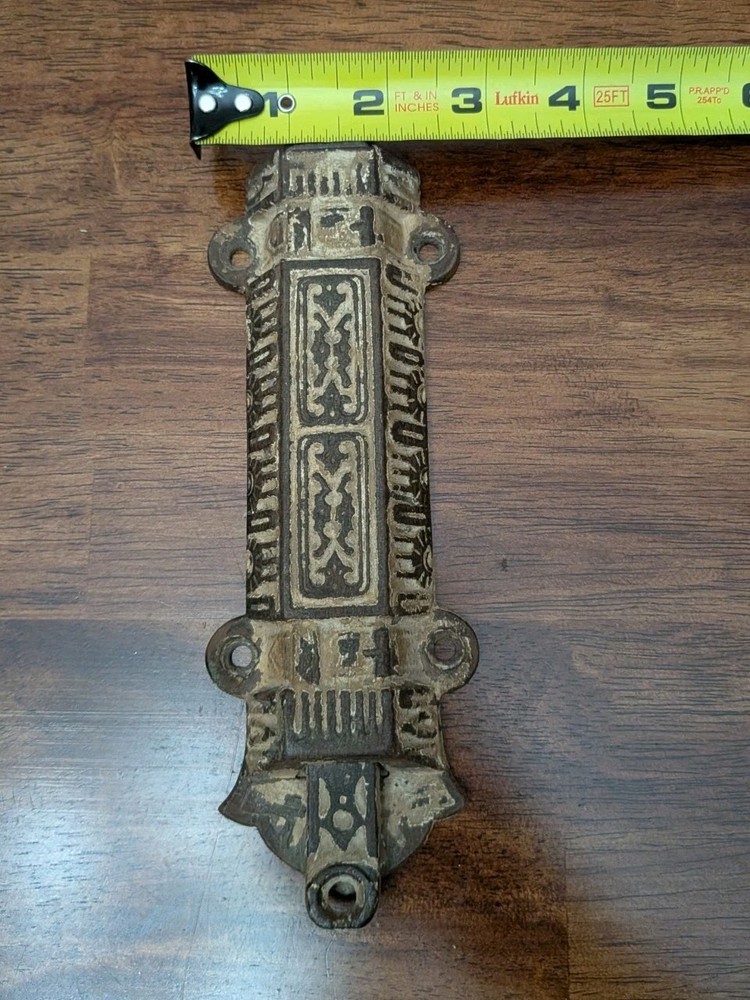 Antique VICTORIAN Spring Loaded Slide Bolt Surface Door Latch Hardware