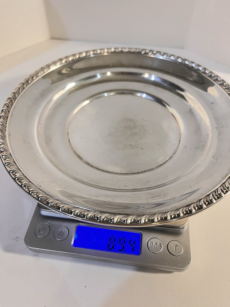 Wallace Sterling Silver “Wave” Edged Serving Bowl 89.4 G