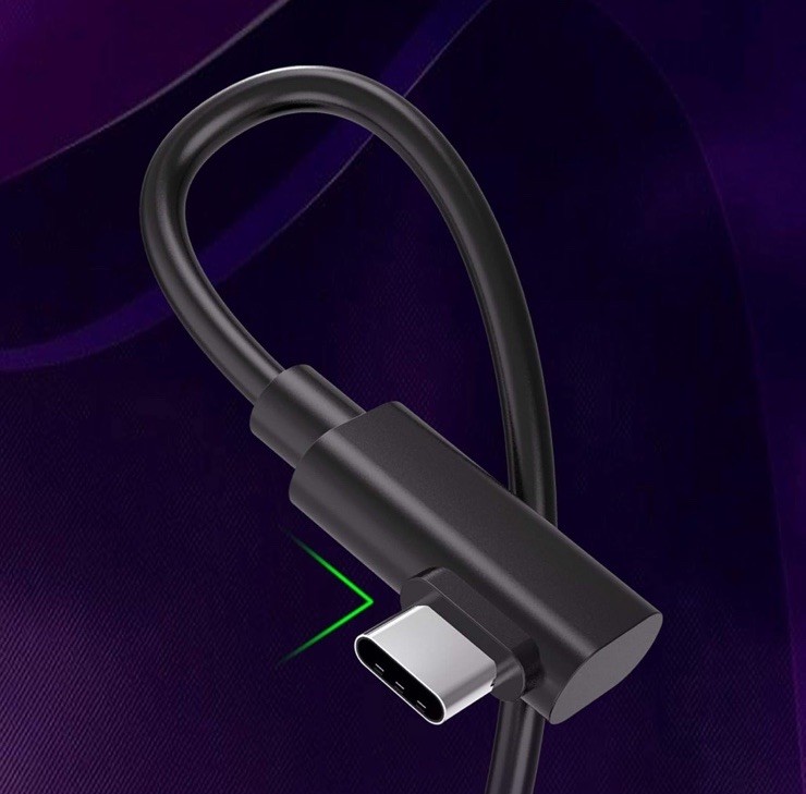 5 Pack- USB-C to USB-C -90 Degree Type-C Cable - 3 ft