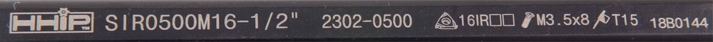 SIR0500M16 INTERNAL INDEXABLE THREADING TOOL HOLDER (2302-0500)