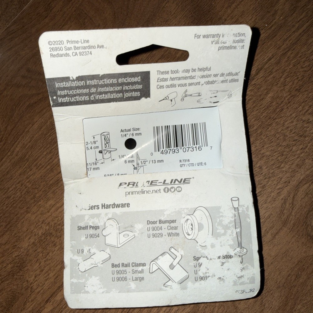 Shelf Support Pegs Prime Line 5 Lbs Per Peg